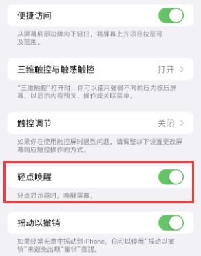 延津苹果授权维修站分享iPhone轻点无法唤醒怎么办 