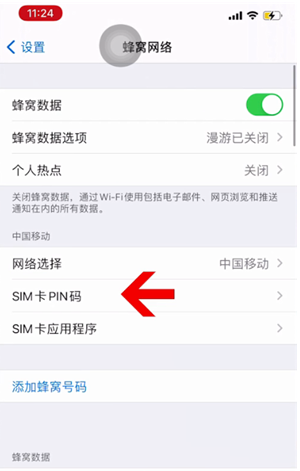 延津苹果14维修网分享如何给iPhone14的SIM卡设置密码 