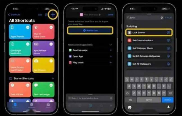 延津苹果14锁屏维修店分享iPhone14升级iOS16.4后如何创建锁屏快捷方式 